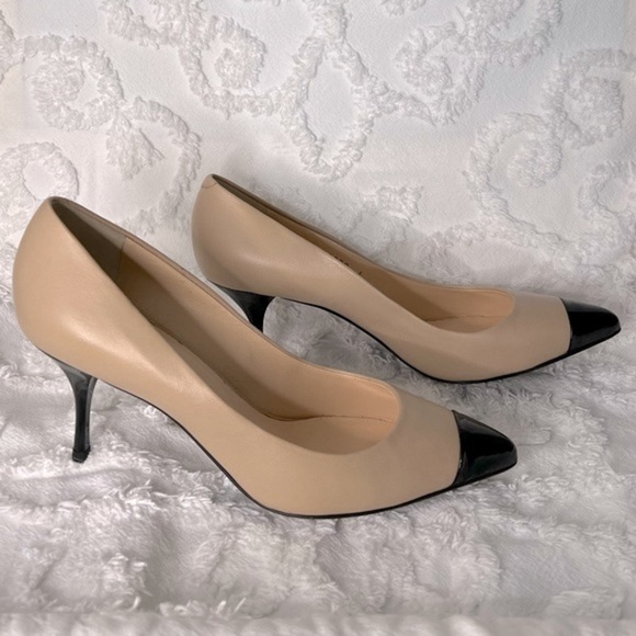 GIUSEPPE ZANOTTI • BEIGE BLACK PUMP • MINT IN BOX - Picture 3 of 7